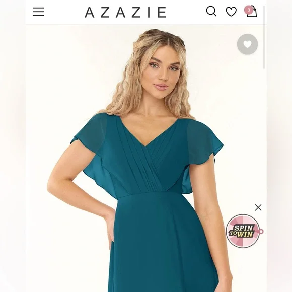 Azazie | Dresses | Azazie Ink Blue Bridesmaid Dress Size A4 | Poshmark